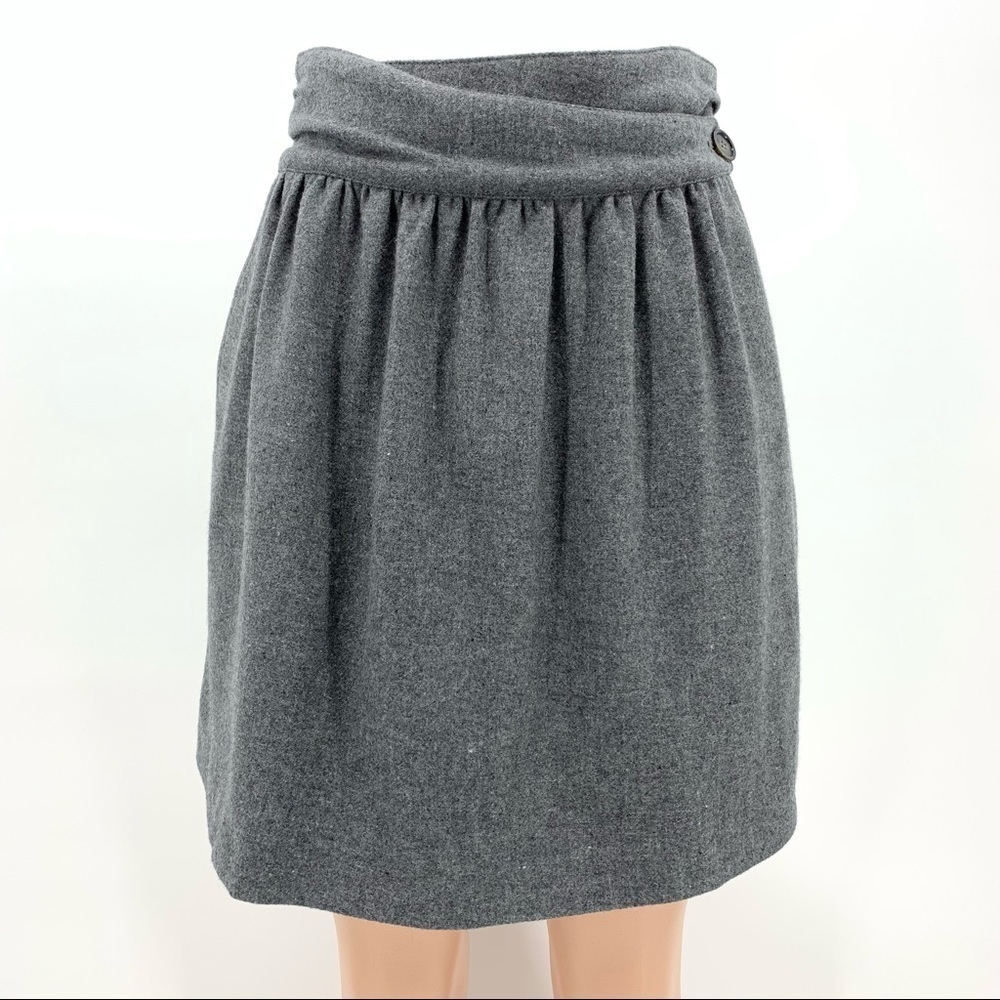 GANT 100% Wool Gray Mini Skirt w/Pockets Size 4